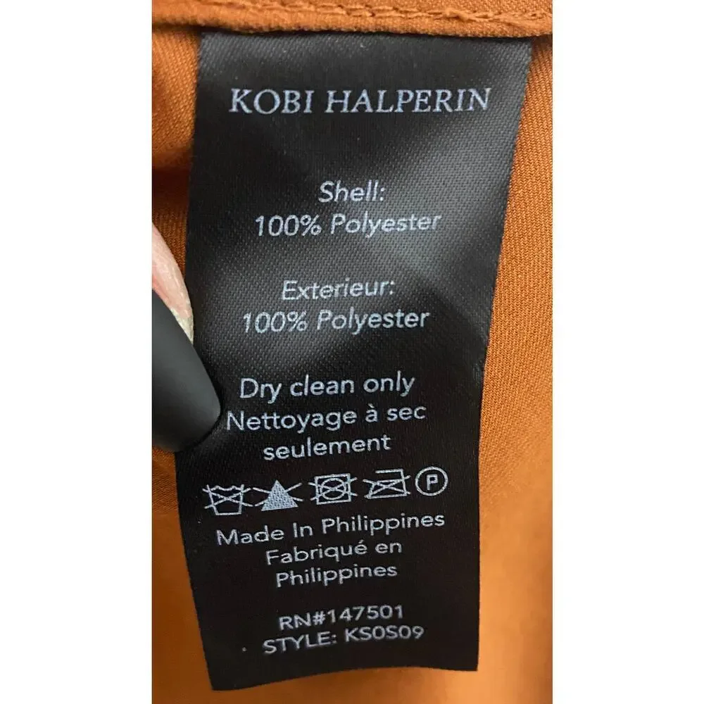 Kobi Halperin Women's‎ A Line Flowy Split Front Slit Skirt Elastic Waist Pockets